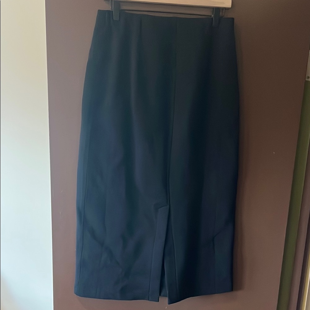 NWT Sans & Sans Singapore Black Stretch Pencil Midi Skirt - Picture 4 of 6